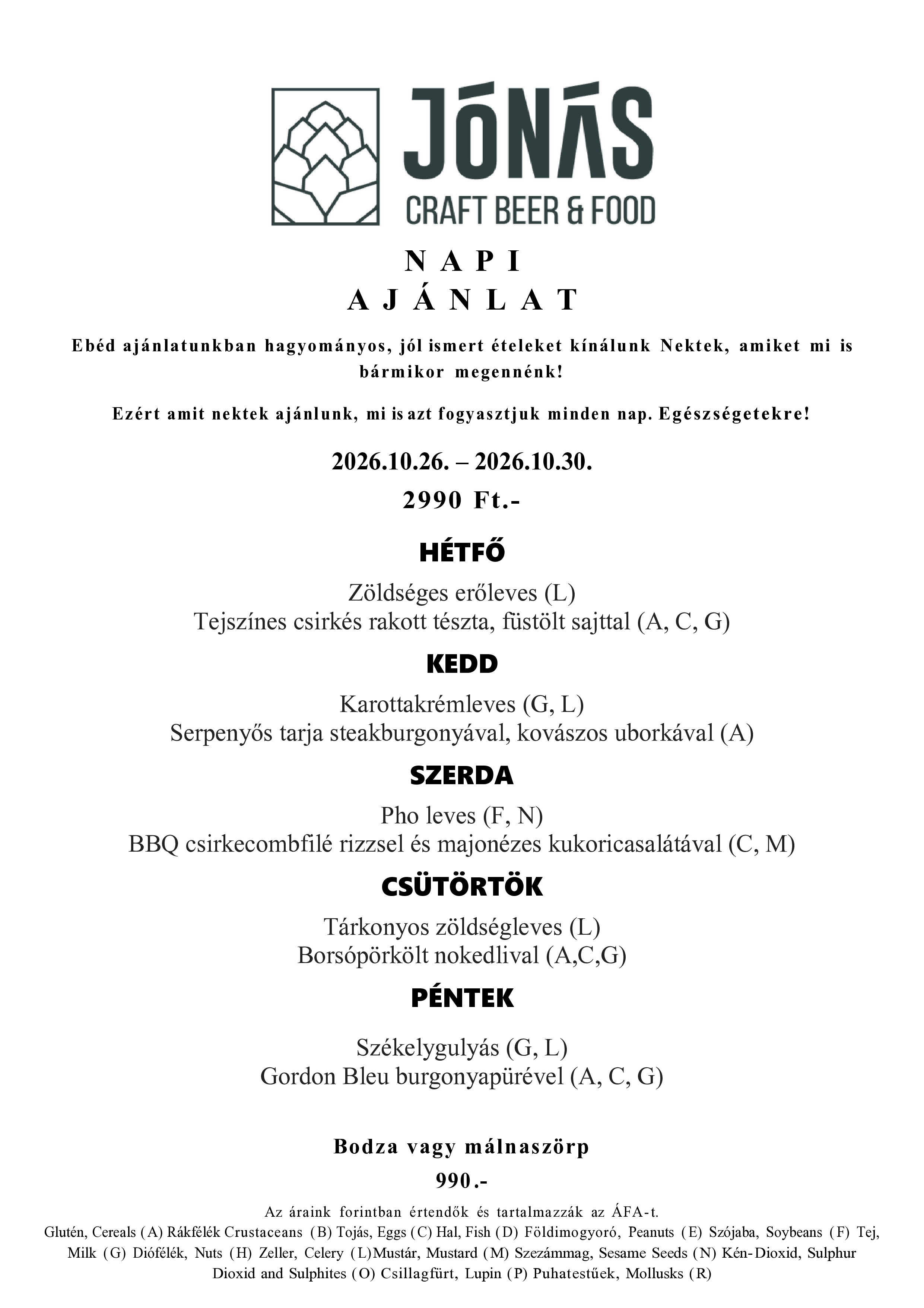 napiajanlat